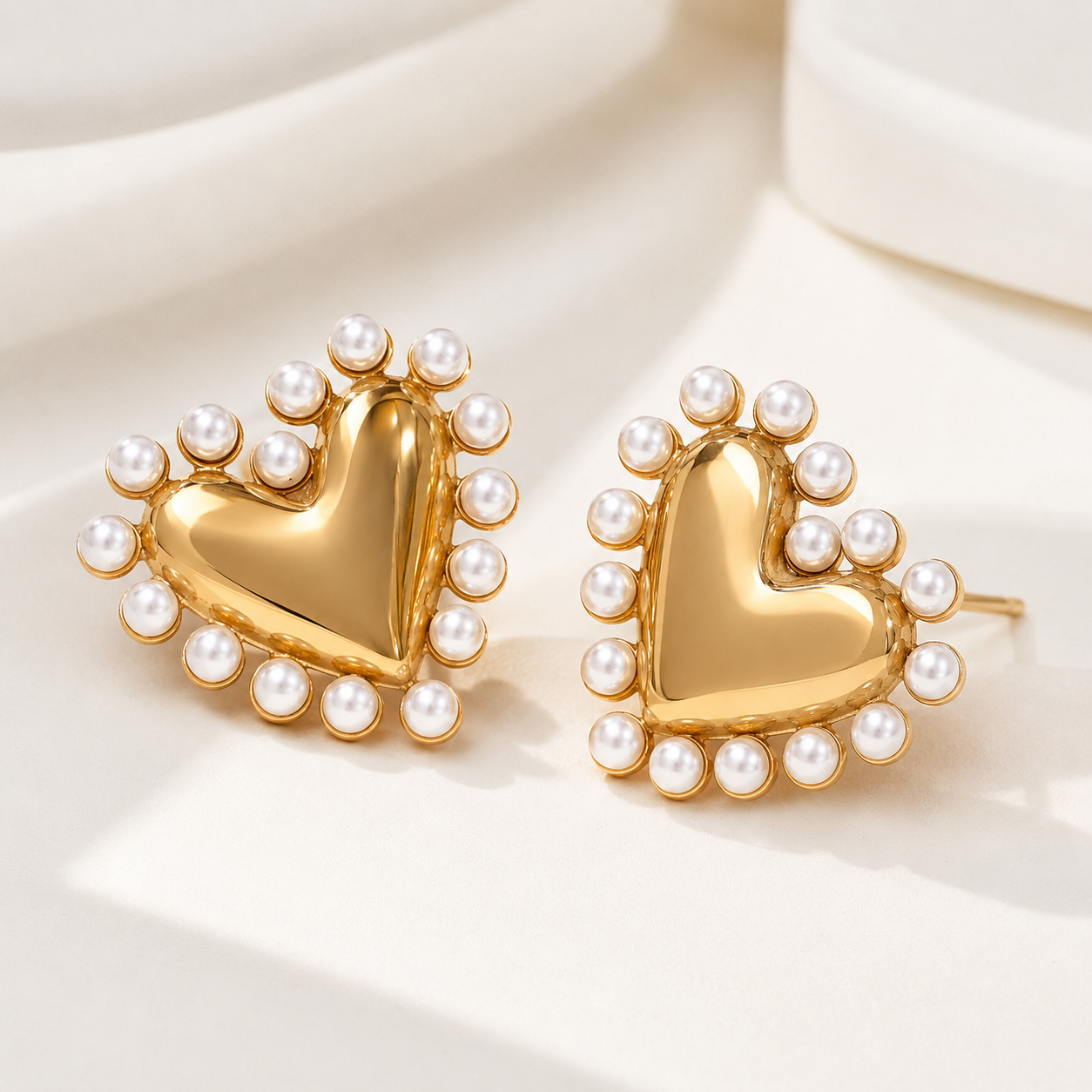The Valentina Heart Studs